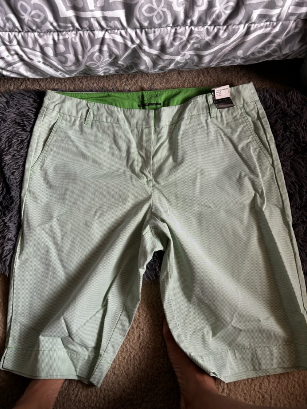 New York & Company Mint Green Bermuda Shorts